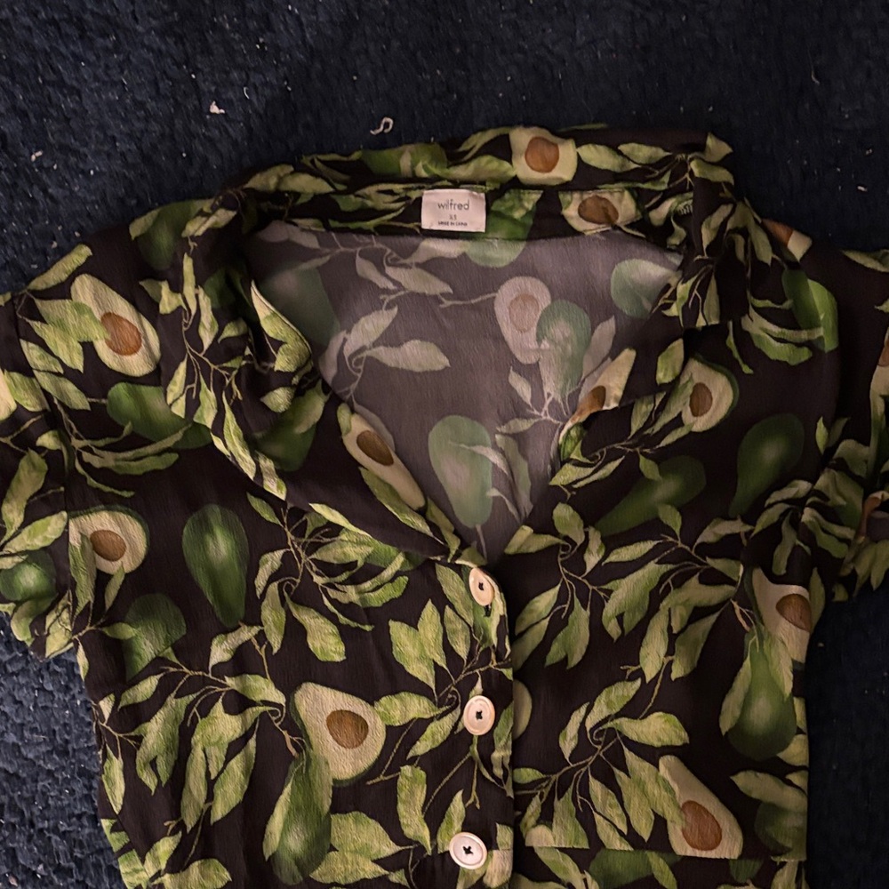 Wilfred Avocado Print Dress